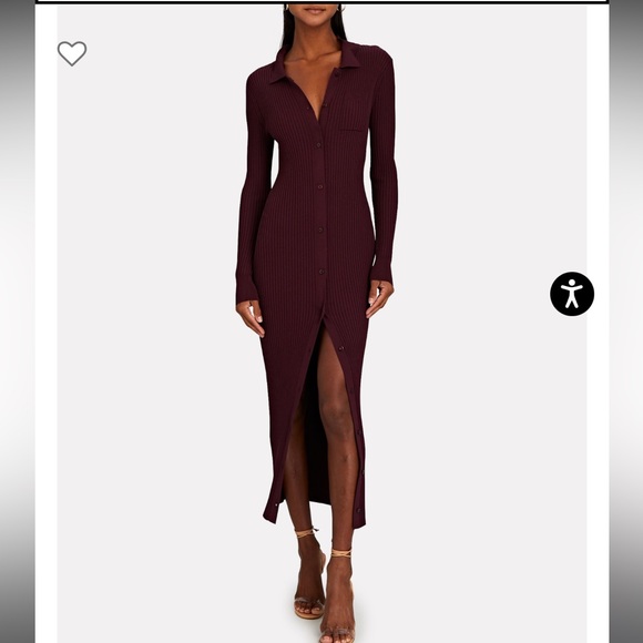 STAUD Dresses & Skirts - 🆕 STAUD Napa Rib Knit MIDI Dress